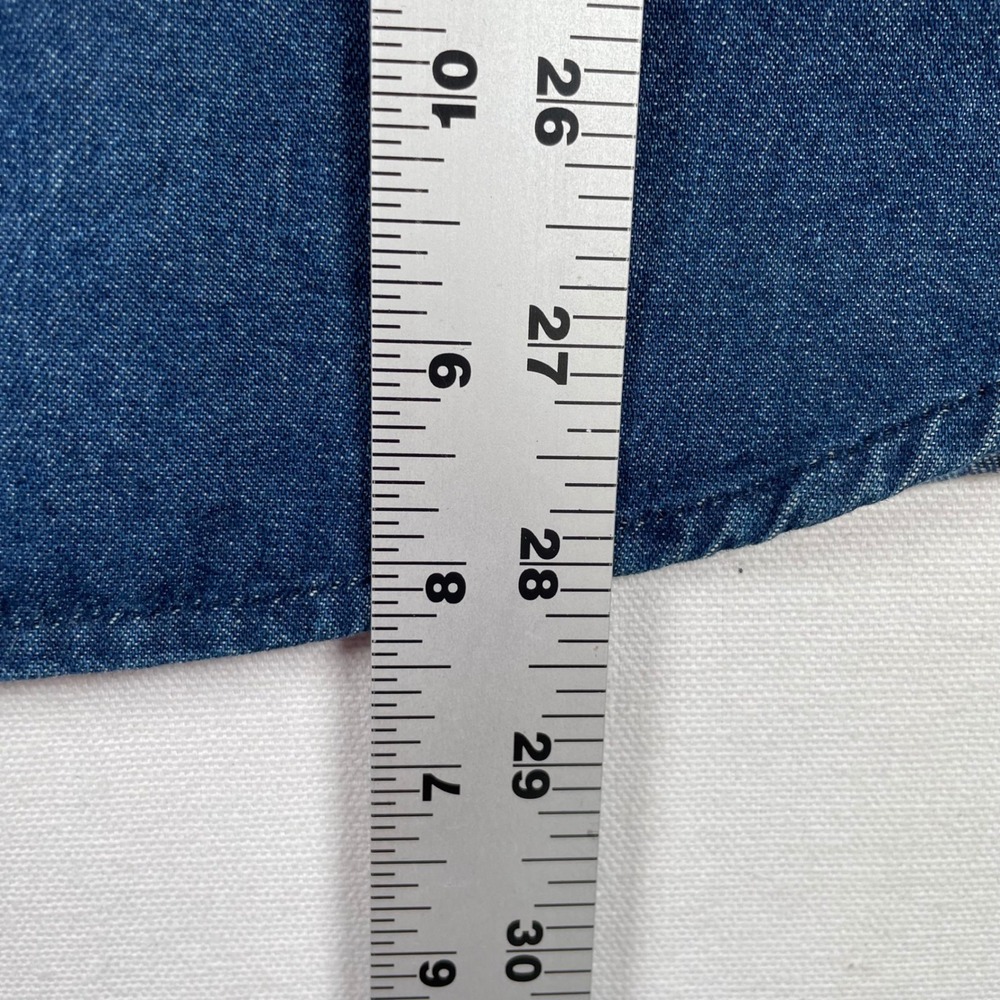 Cabin Creek Denim Shirt‎ L Embroidered Cottagecore Farmcore Button Down Top - Picture 4 of 8